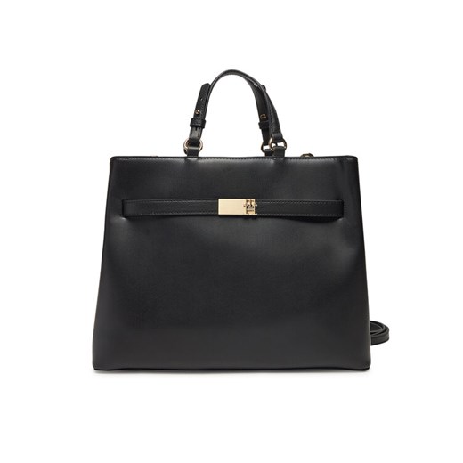 Torebka Tommy Hilfiger Heritage Satchel AW0AW17211 Czarny ze sklepu eobuwie.pl w kategorii Torebki damskie - zdjęcie 182047576