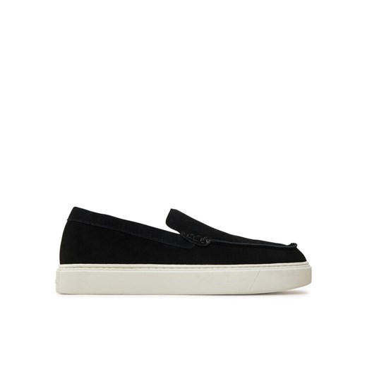 Półbuty Calvin Klein Moccasin Suede HM0HM01794 Czarny ze sklepu eobuwie.pl w kategorii Półbuty męskie - zdjęcie 182047688