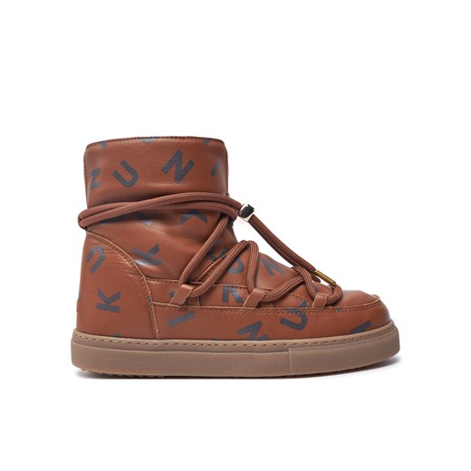 Śniegowce Inuikii Full Leather Print 65202-088 Brązowy ze sklepu eobuwie.pl w kategorii Buty zimowe dziecięce - zdjęcie 182047797