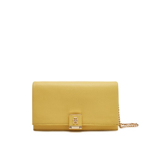 Torebka Tommy Hilfiger Th Her Flap W/Chain AW0AW17403 Żółty ze sklepu eobuwie.pl w kategorii Kopertówki - zdjęcie 182047918