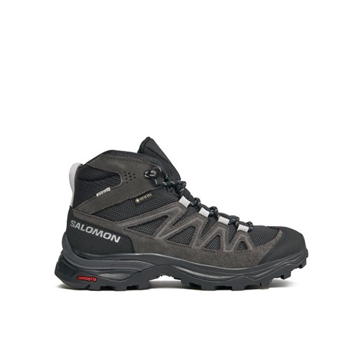 Trekkingi Salomon X Ward Leather Mid GORE-TEX L47181900 Czarny ze sklepu eobuwie.pl w kategorii Buty trekkingowe damskie - zdjęcie 182048089