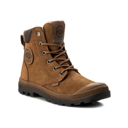 Trapery Palladium Pampa Sport Cuff WPS 72992-697-M Brązowy ze sklepu eobuwie.pl w kategorii Workery damskie - zdjęcie 182048275