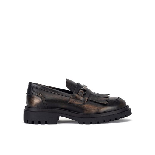 Loafersy Gino Rossi KEMER-1078-24 Brązowy ze sklepu eobuwie.pl w kategorii Lordsy damskie - zdjęcie 182048509