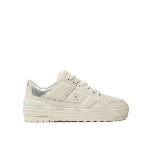 Sneakersy Tommy Hilfiger FW0FW08326 Beżowy ze sklepu eobuwie.pl w kategorii Buty sportowe damskie - zdjęcie 182048649