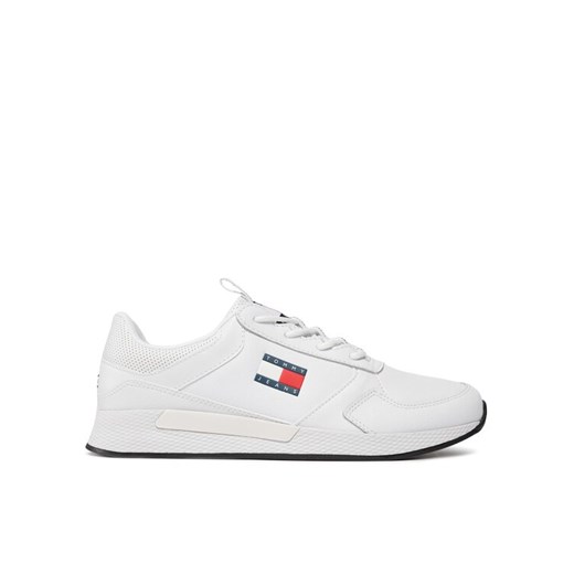 Sneakersy Tommy Jeans Tommy Jeans Flexi Runner EM0EM01409 Biały ze sklepu eobuwie.pl w kategorii Buty sportowe męskie - zdjęcie 182048825