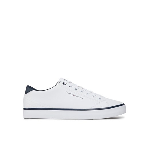 Sneakersy Tommy Hilfiger Th Hi Vulc Core Low Leather FM0FM05041 Biały ze sklepu eobuwie.pl w kategorii Trampki męskie - zdjęcie 182048856