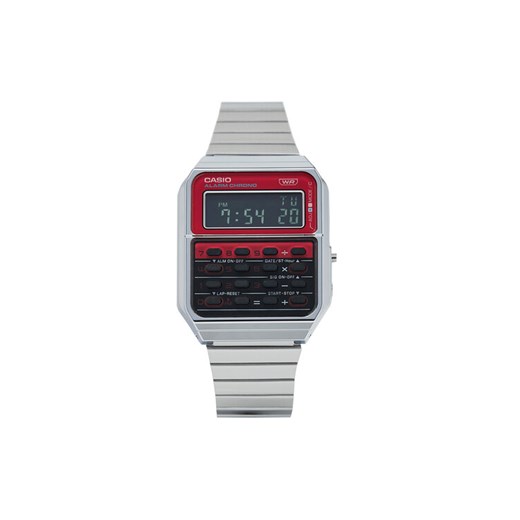 Zegarek Casio Vintage CA-500WE-4BEF Srebrny ze sklepu eobuwie.pl w kategorii Zegarki - zdjęcie 182049009