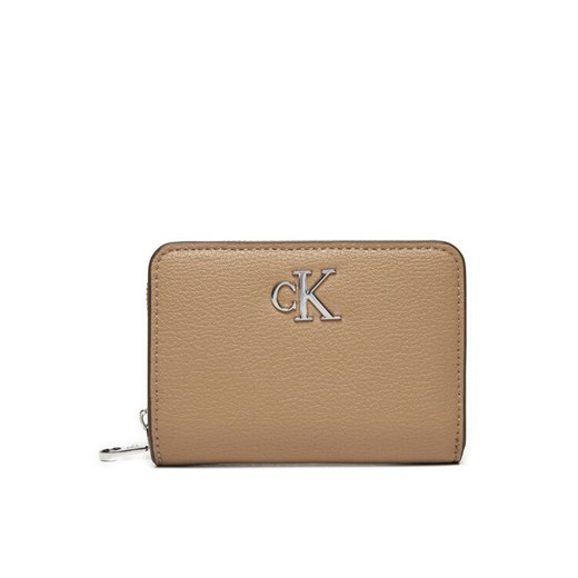 Mały Portfel Damski Calvin Klein K60K612740 Beżowy ze sklepu eobuwie.pl w kategorii Portfele damskie - zdjęcie 182049208