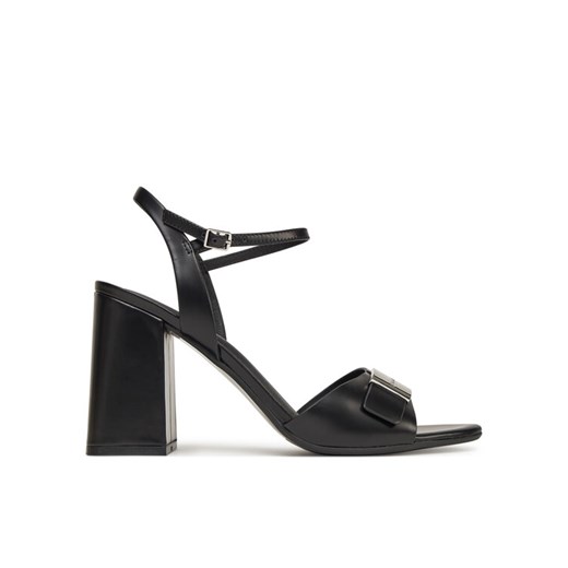 Sandały Calvin Klein Heel Sandal 85 W/Ck Hw - Lth HW0HW02485 Czarny ze sklepu eobuwie.pl w kategorii Sandały damskie - zdjęcie 182049266