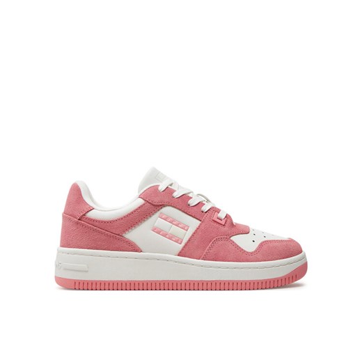 Sneakersy Tommy Jeans Tjw Retro Basket Washed Suede EN0EN02486 Różowy ze sklepu eobuwie.pl w kategorii Buty sportowe damskie - zdjęcie 182049458