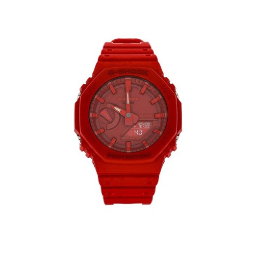 Zegarek G-Shock GA-2100-4AER Czerwony ze sklepu eobuwie.pl w kategorii Zegarki - zdjęcie 182049486