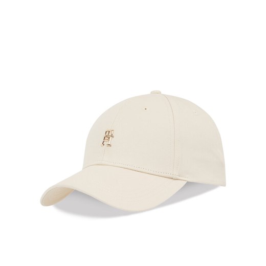 Czapka z daszkiem Tommy Hilfiger Elevated Chic Cap AW0AW17128 Écru ze sklepu eobuwie.pl w kategorii Czapki z daszkiem damskie - zdjęcie 182049569