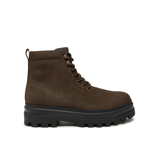Trapery Calvin Klein Jeans Lugged Laceup Boot Oxf Hiking Nb YM0YM01076 Brązowy ze sklepu eobuwie.pl w kategorii Buty zimowe męskie - zdjęcie 182049746