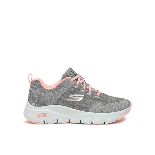 Sneakersy Skechers 149414/GYPK Szary ze sklepu eobuwie.pl w kategorii Buty sportowe damskie - zdjęcie 182050125