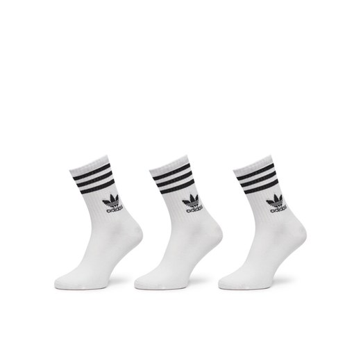 Zestaw 3 par wysokich skarpet unisex adidas IJ0733 Biały ze sklepu eobuwie.pl w kategorii Skarpetki męskie - zdjęcie 182050167