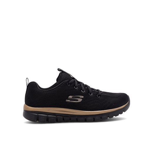 Sneakersy Skechers GRACEFUL 12615 BKRG Czarny ze sklepu eobuwie.pl w kategorii Buty sportowe damskie - zdjęcie 182050266