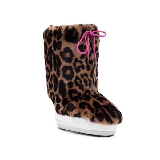 Ocieplacz na obuwie Moon Boot Cover Rex Rabbit 140C0V04001 Brązowy ze sklepu eobuwie.pl w kategorii Śniegowce damskie - zdjęcie 182050398