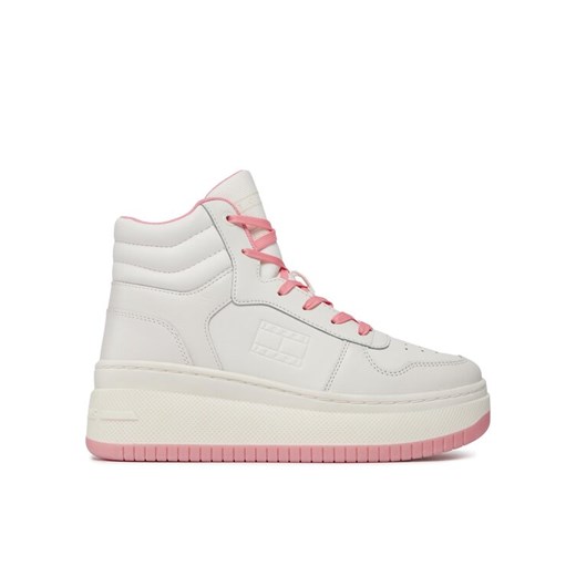 Sneakersy Tommy Jeans Tjw Retro Basket Mc Lace Up EN0EN02422 Écru Tommy Jeans 40 eobuwie.pl