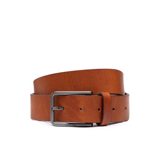 Pasek Męski Calvin Klein Warmth Oiled Grain 35Mm K50K509654 Brązowy ze sklepu eobuwie.pl w kategorii Paski męskie - zdjęcie 182050665