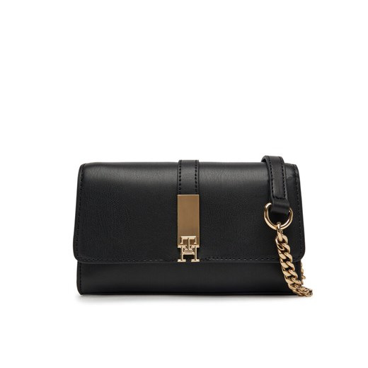 Torebka Tommy Hilfiger Th Heritage Mini Crossover Chain AW0AW17222 Czarny ze sklepu eobuwie.pl w kategorii Kopertówki - zdjęcie 182050798