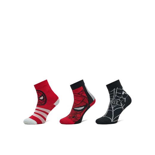 Zestaw 3 par wysokich skarpet dziecięcych adidas Marvel Spider-Man JG5787 Czerwony ze sklepu eobuwie.pl w kategorii Skarpetki dziecięce - zdjęcie 182050885