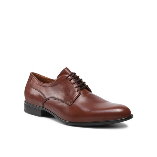 Półbuty Geox U Iacopo C U169GC 00043 C6001 Brązowy ze sklepu eobuwie.pl w kategorii Buty eleganckie męskie - zdjęcie 182050919