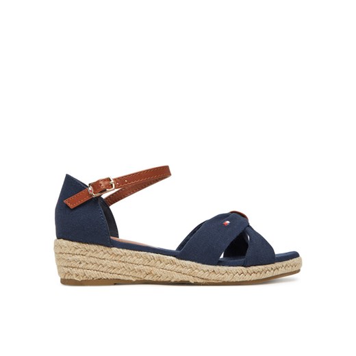 Espadryle Tommy Hilfiger T3A7-33801-0048 S Granatowy ze sklepu eobuwie.pl w kategorii Espadryle damskie - zdjęcie 182050975