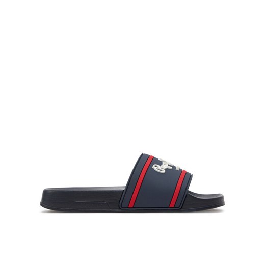 Klapki Pepe Jeans Slider Logo B PBS70054 Granatowy ze sklepu eobuwie.pl w kategorii Klapki dziecięce - zdjęcie 182051179