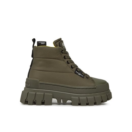 Trapery Palladium Revolt Boot Overcush 98863-325-M Khaki ze sklepu eobuwie.pl w kategorii Workery damskie - zdjęcie 182051468