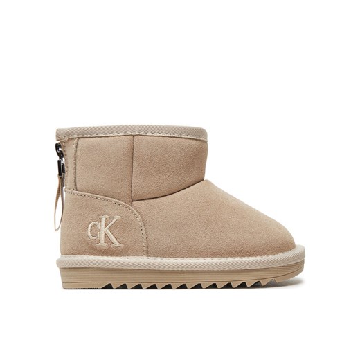 Śniegowce Calvin Klein Jeans Fur Boot V3A5-81036-0187 M Beżowy ze sklepu eobuwie.pl w kategorii Buty zimowe dziecięce - zdjęcie 182051477