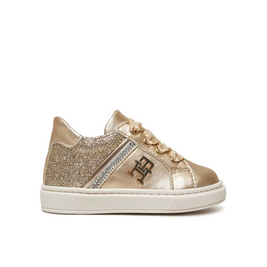 Sneakersy Tommy Hilfiger Sneaker Bassa Allacciata T1A9-33932-0829 M Złoty ze sklepu eobuwie.pl w kategorii Buty sportowe dziecięce - zdjęcie 182051996