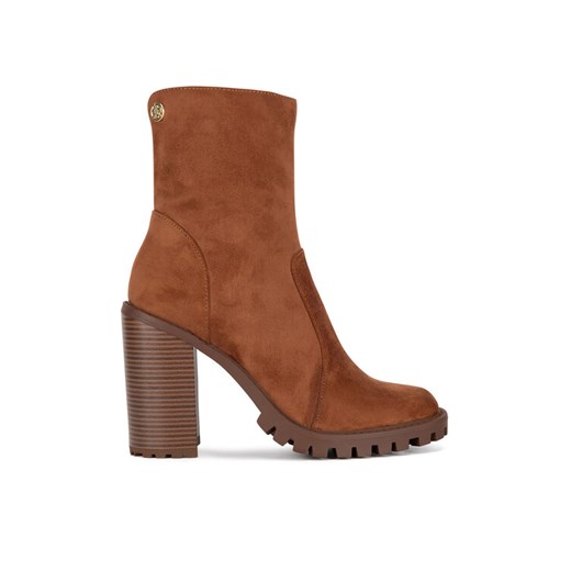 Botki Nine West WFA2947-1 Brązowy ze sklepu eobuwie.pl w kategorii Botki - zdjęcie 182052097