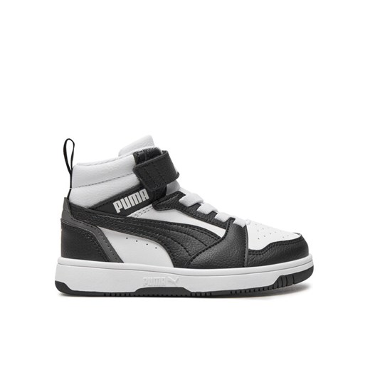 Sneakersy Puma Rebound V6 Mid Ac+ Ps 393832 01 Biały ze sklepu eobuwie.pl w kategorii Buty sportowe dziecięce - zdjęcie 182052727