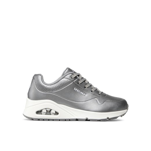 Sneakersy Skechers Rose Bold 73691/GUN Srebrny ze sklepu eobuwie.pl w kategorii Buty sportowe damskie - zdjęcie 182052819