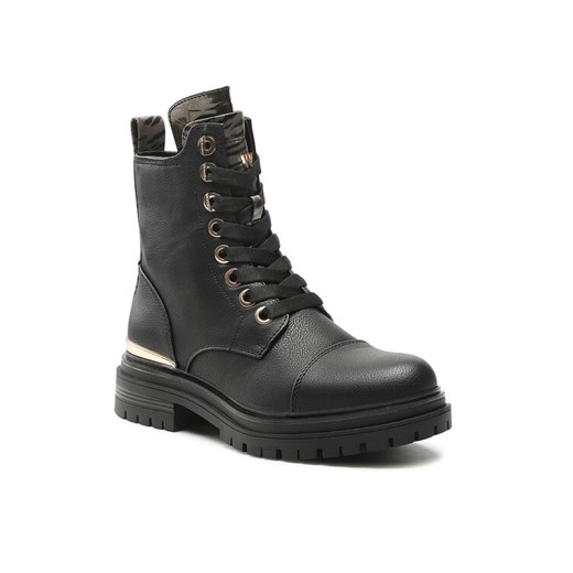 Botki Wrangler Courtney Safari Lace WL22610A Czarny ze sklepu eobuwie.pl w kategorii Workery damskie - zdjęcie 182053056