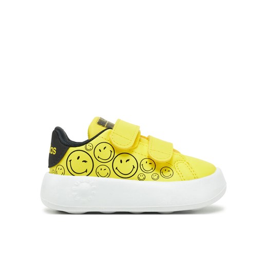 Sneakersy adidas Smiley Advantage JI0501 Żółty ze sklepu eobuwie.pl w kategorii Buty sportowe dziecięce - zdjęcie 182053096