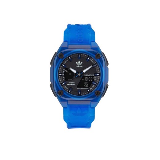 Zegarek adidas Originals City Tech One Watch AOST23058 Niebieski ze sklepu eobuwie.pl w kategorii Zegarki - zdjęcie 182053478