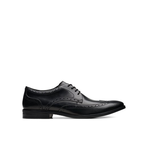 Półbuty Clarks Brandon Limit 26178490 Czarny ze sklepu eobuwie.pl w kategorii Buty eleganckie męskie - zdjęcie 182053506