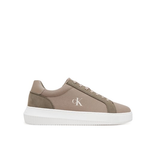 Sneakersy Calvin Klein Jeans Chunky Cupsole Mg Canvas YM0YM01219 Brązowy ze sklepu eobuwie.pl w kategorii Buty sportowe męskie - zdjęcie 182053956