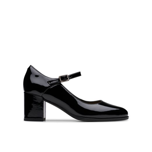 Półbuty Clarks Freva 55 Strap 26181337 Czarny ze sklepu eobuwie.pl w kategorii Czółenka - zdjęcie 182054087