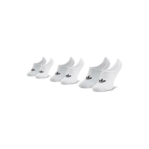 Zestaw 3 par stopek unisex adidas No-Show Socks 3P FM0676 Biały ze sklepu eobuwie.pl w kategorii Skarpetki dziecięce - zdjęcie 182054108