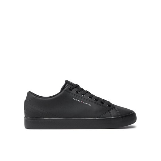 Sneakersy Tommy Hilfiger Th Hi Vulc Core Low Leather FM0FM05041 Czarny ze sklepu eobuwie.pl w kategorii Buty sportowe męskie - zdjęcie 182054117