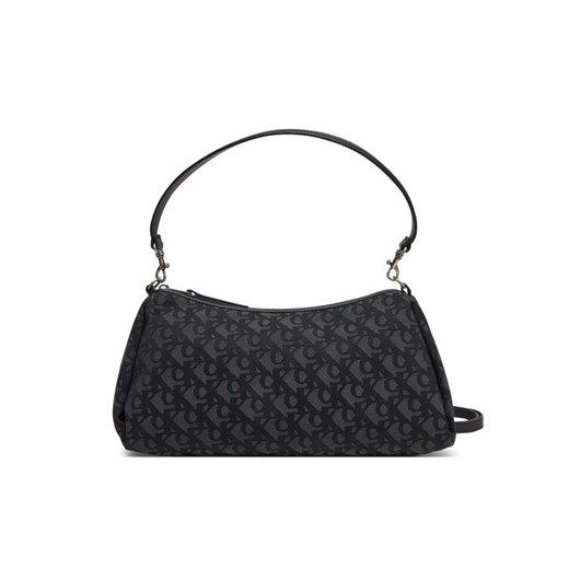 Torebka Calvin Klein Jeans Drop Monogram Lg Shoulder Bag LV04K3114G Czarny ze sklepu eobuwie.pl w kategorii Torebki damskie - zdjęcie 182054318