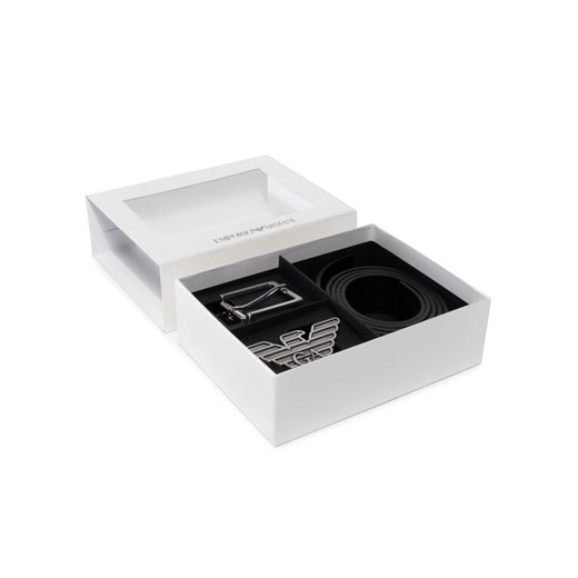 Pasek Męski Emporio Armani Y4S270 YLP4X 88001 Czarny ze sklepu eobuwie.pl w kategorii Paski męskie - zdjęcie 182055036