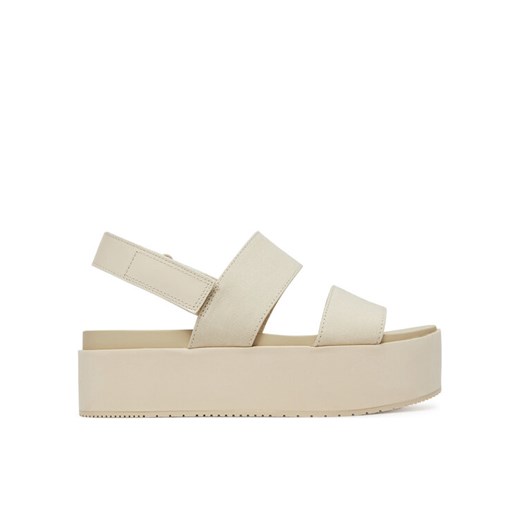 Sandały Calvin Klein Jeans Flatform Sandal Sling In YW0YW01788 Écru ze sklepu eobuwie.pl w kategorii Sandały damskie - zdjęcie 182055056