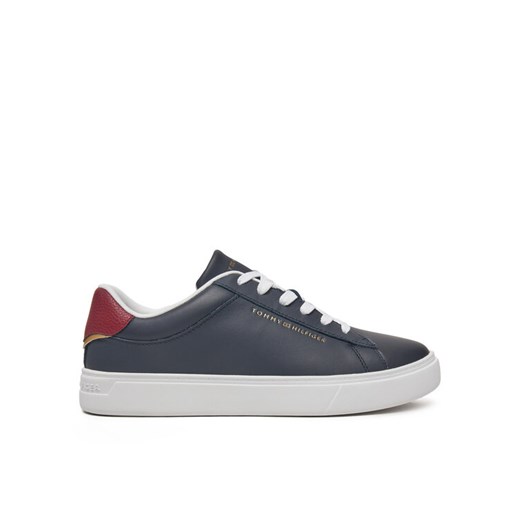 Sneakersy Tommy Hilfiger Essential Court Sneaker FW0FW08320 Granatowy ze sklepu eobuwie.pl w kategorii Buty sportowe damskie - zdjęcie 182055167