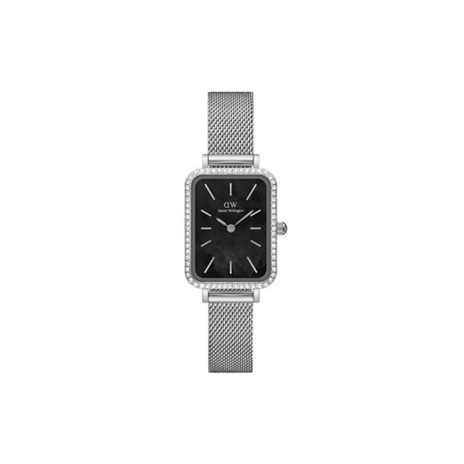 Zegarek Daniel Wellington Quadro Mesh DW00100667 Czarny ze sklepu eobuwie.pl w kategorii Zegarki - zdjęcie 182055297