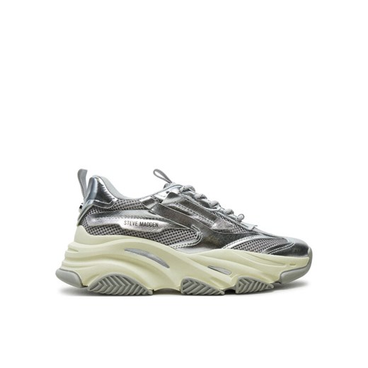 Sneakersy Steve Madden Possession-E SM19000033 Srebrny ze sklepu eobuwie.pl w kategorii Buty sportowe damskie - zdjęcie 182055309