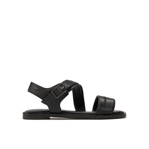 Sandały Calvin Klein Jeans Flat Sandal V3A2-80825-1688 M Czarny ze sklepu eobuwie.pl w kategorii Sandały dziecięce - zdjęcie 182055507