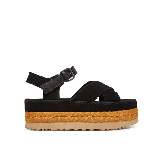 Espadryle Ugg W Aubrey Ankle Strap 1167471 Czarny ze sklepu eobuwie.pl w kategorii Espadryle damskie - zdjęcie 182055655